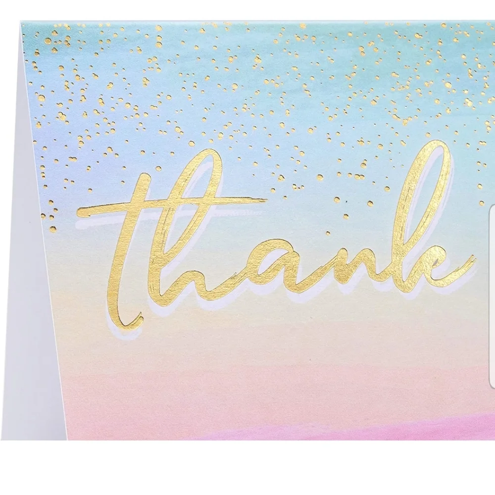 10 ct  Thank You Cards -Elegant Watercolor…